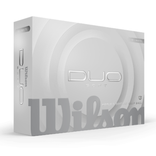 Wilson Duo Soft golfballen met logo, voorkant van de doos