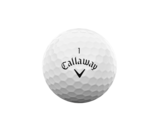 Callaway Supersoft golfballen met logo, het logo van Callaway afgebeeld op de bal