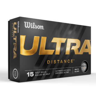 Wilson Ultra Distance golfballen met logo, voorkant van de doos