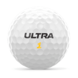Wilson Ultra Distance golfballen met logo, het logo van Wilson afgebeeld op de bal